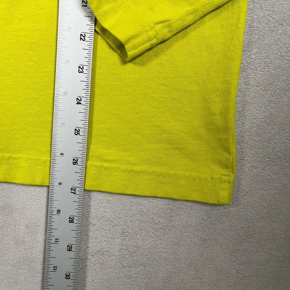 Y2K Stussy Long Sleeve Tee Neon Green/Yellow Men's Size M Skate Casual Vintage - Picture 6 of 8